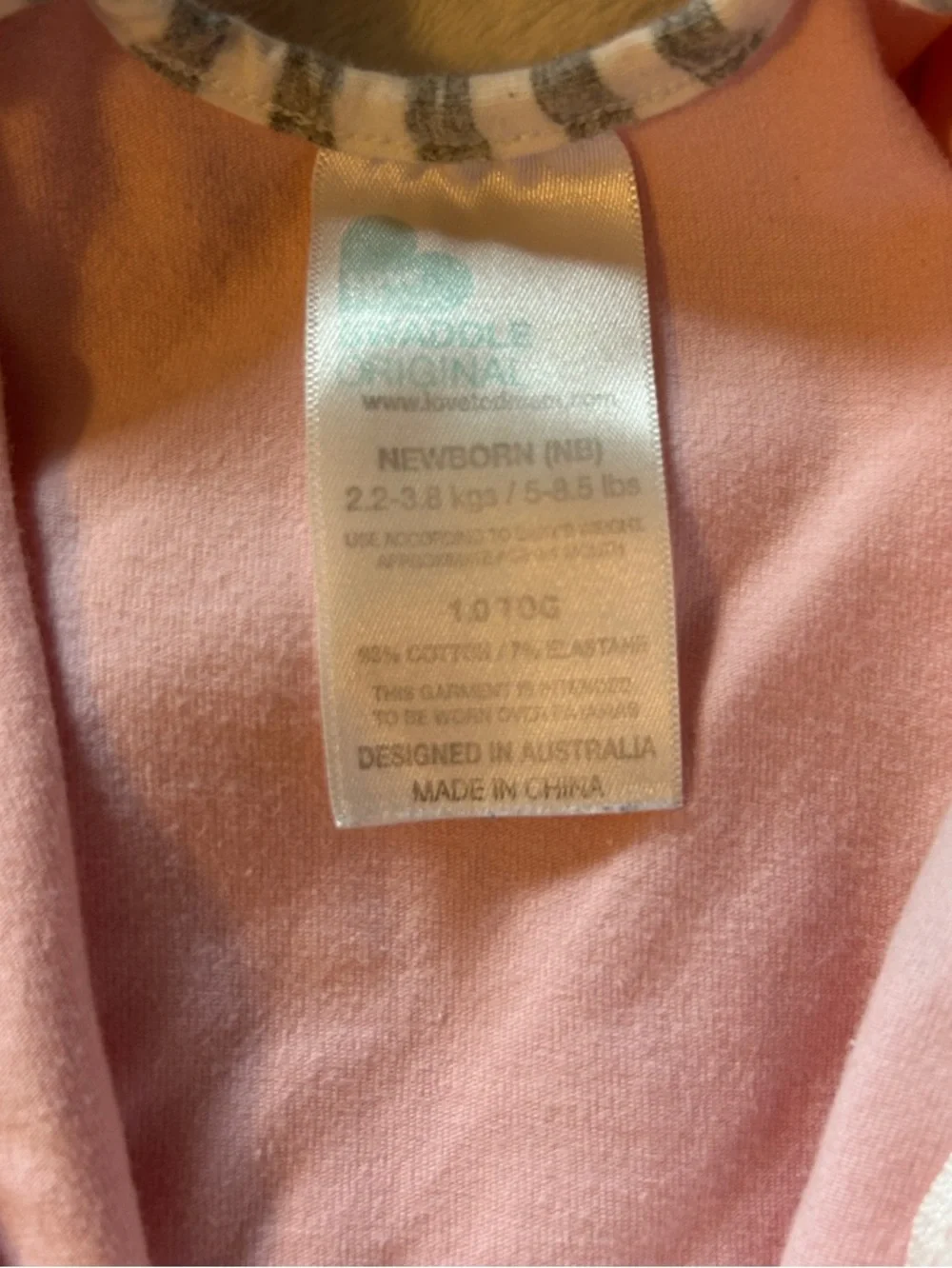 Love to dream Pink Newborn Swaddle
